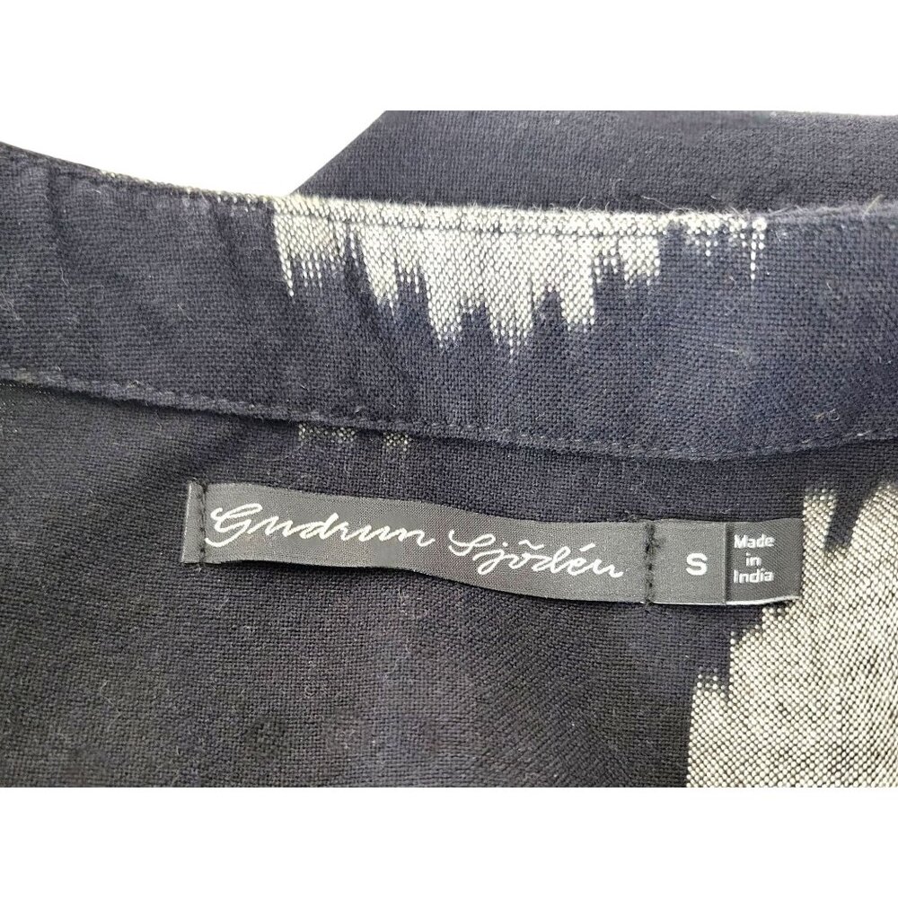 Gudrun Sjödén Organic Cotton Black & Gray Polka Dot Kimono Size Small - Picture 3 of 5